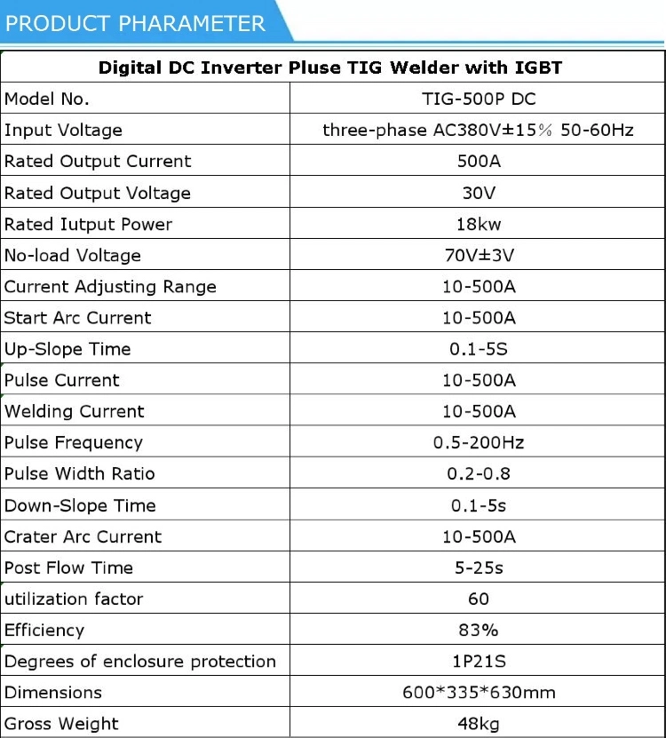 TIG AC/DC TIG-200p/250p/315p Welding Machine Pulse Inverter Arc Welder