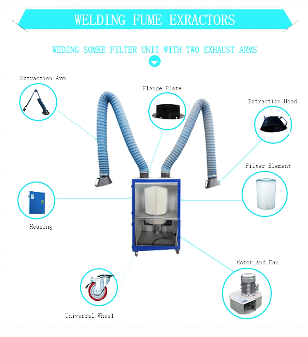 Factory Price Laser Cutting Fume Extractor/Welding Smoke Exhauster/Portable Dust Cleaner/Welding Smoke Extraction Unit