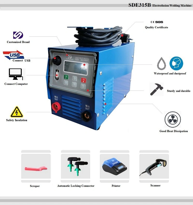 315 HDPE Electrofusion Welding Machine/HDPE Pipe Fitting Welding Machine/Hot Melt Butt Fusion Welding Machine/Electro Fuison Welding Machine