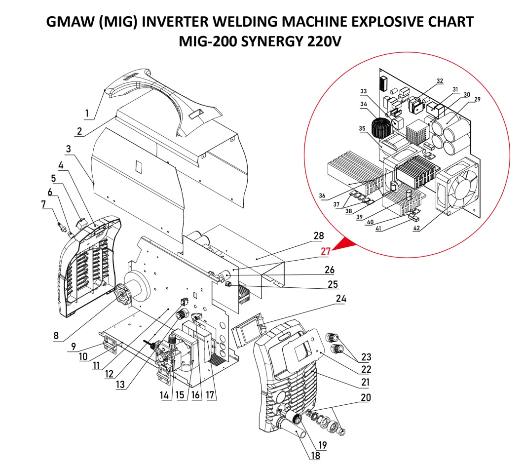 Single Phase 220V Portable Synergic IGBT Inverter MMA/TIG/Mag/Flux/MMA Welding Machine