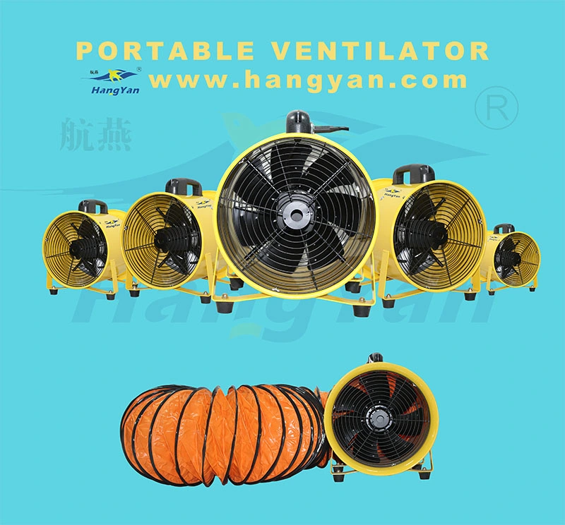 12 Inch High-Velocity Portable Propeller Ventilator with Flexible Duct
