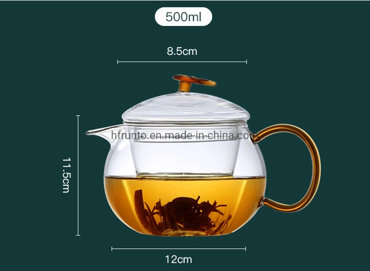 Glassware Tea Set Water Pot Quality High Boroslicate Glass Double Wall Glass Tea Pot with Filter