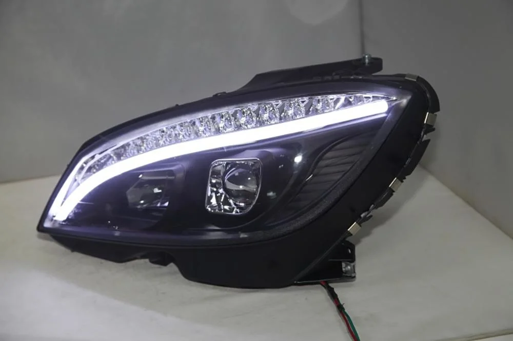 Mercedes-Benz W204 LED Head Lamp 2007 2008 2009 2010 2011 Headlight Front Lamps with Daytime Running Light