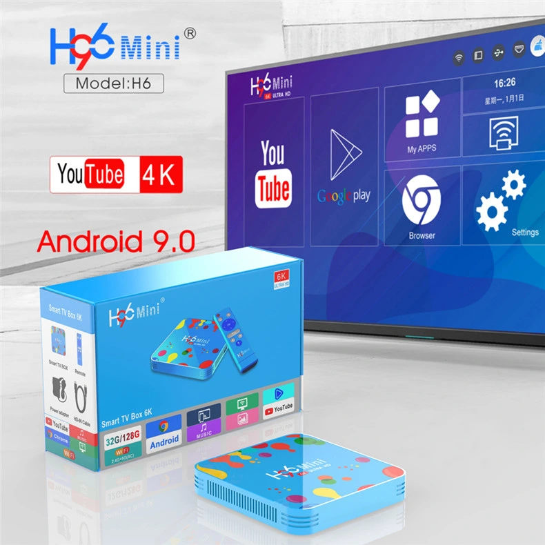 H96 Mini H6 Android 9.0 4GB 128GB Allwinner H6 Quad Core 6K 4K Smart TV Box