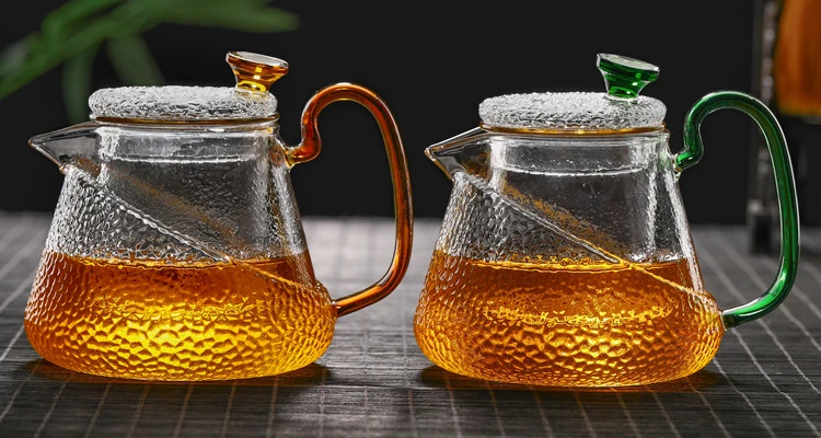 Factory Price Hand Made Glass Water Pot Custom Logo Wholesale Tea Pot Glass