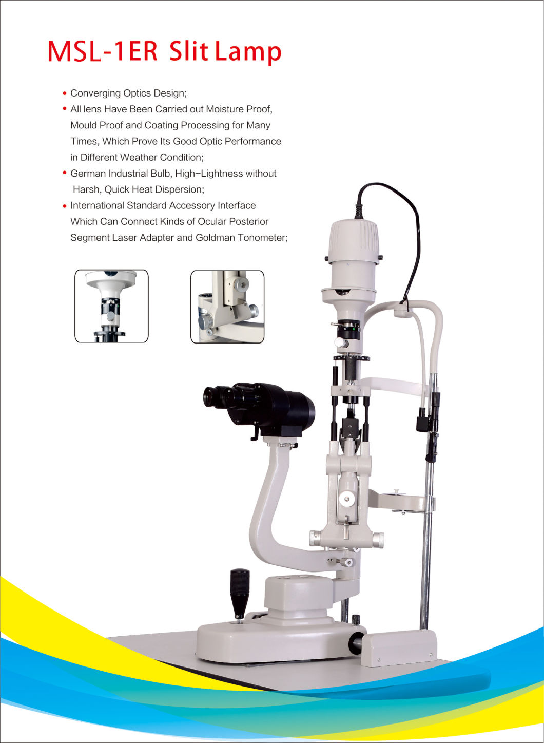 Cheap Ophthalmic Optical Equipment Slit Lamp for Checking Eye Msl-1er