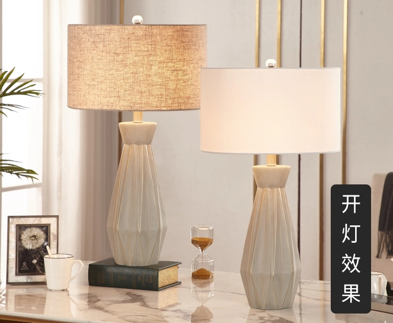 Resin Lamp Body Design Warm Light Vintage Table Lamps Luxury Bed Side Lamp for Bedroom