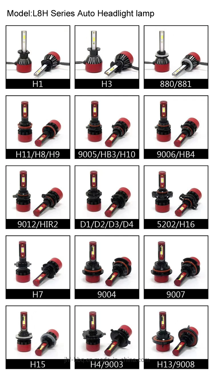 HID Auto Headlight Lamp Car Headlight Bulb LED Lamp Lighting 12V 48W Head Lamp LED Bulb   H4 H7 H8 H9 H11 9005 9006 and HID 880 48W 96W