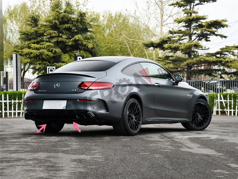 C63s Amg Rear Bumper Lip with Tail Pipe for Benz C205 Coupe 2019