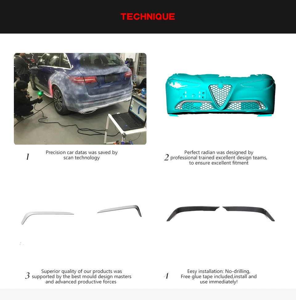 Modify Luxury Carbon Fiber Front Bumper Fog Lamp Cover for Alfa Romeo Giulia 2017-2020