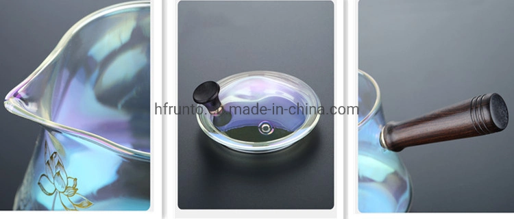 Hand Made Glassware New Print Teapot Set 850ml Water Pot Glass Borosilicate Tea Pot with Infuser