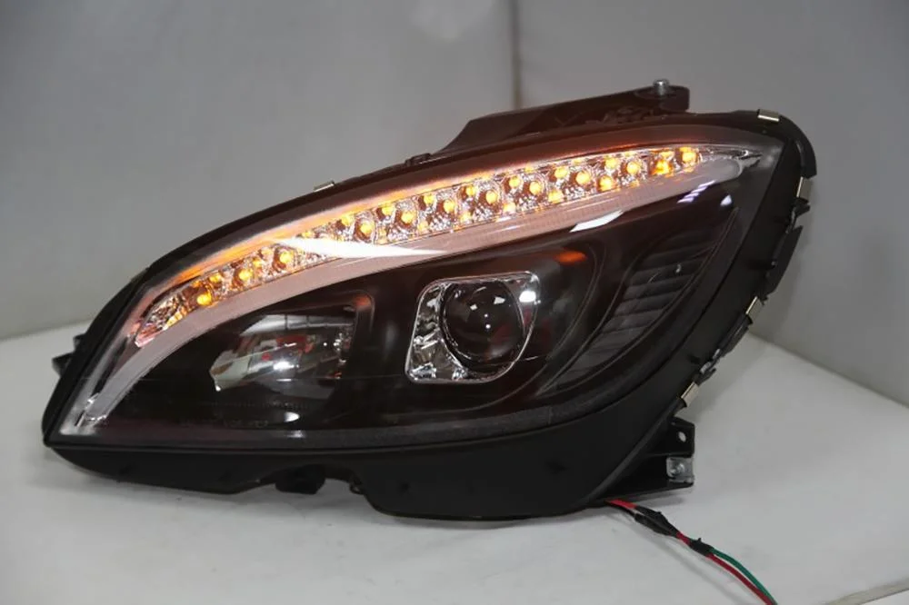 Mercedes-Benz W204 LED Head Lamp 2007 2008 2009 2010 2011 Headlight Front Lamps with Daytime Running Light