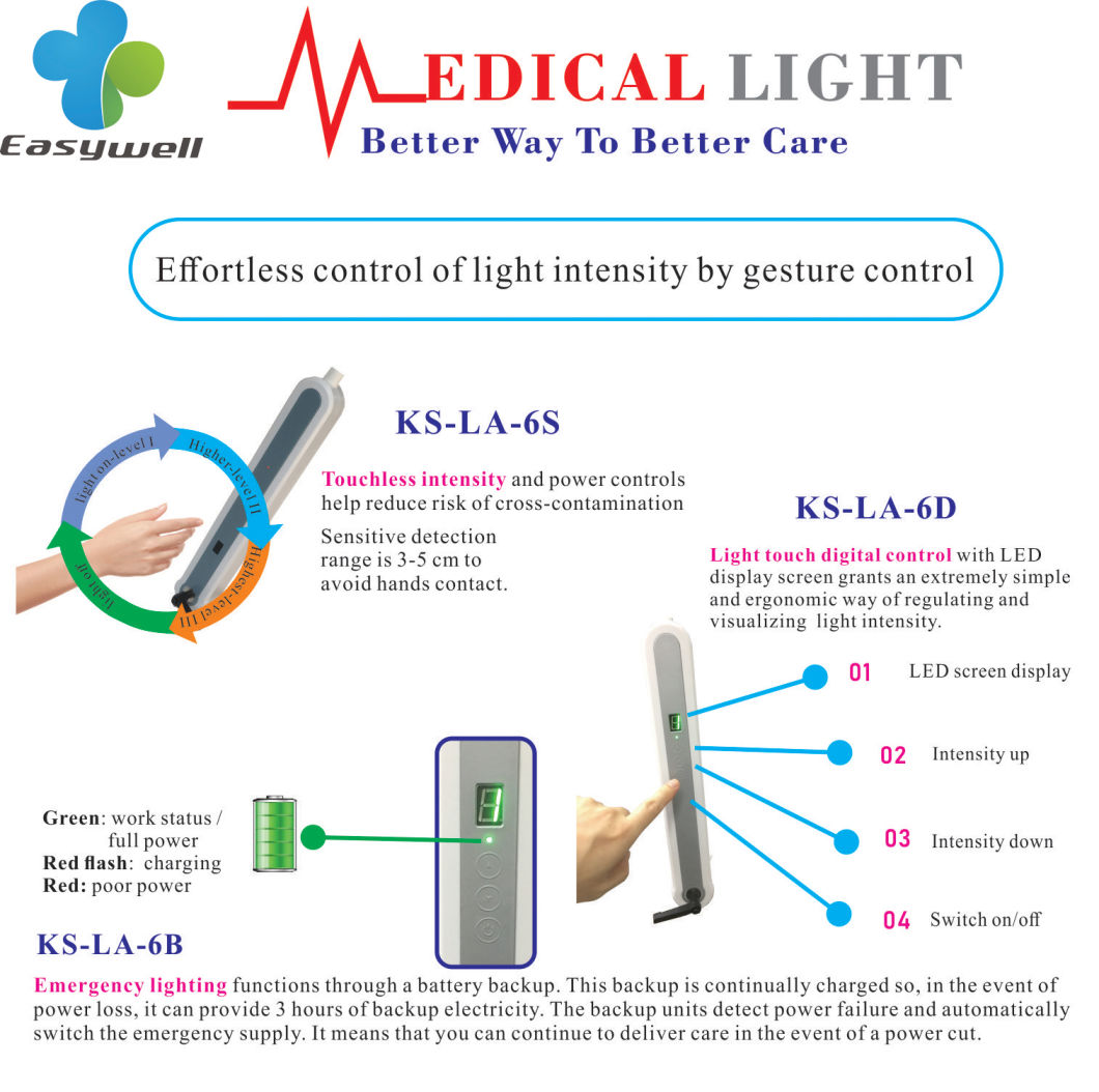 Inner Battery Support AC/DC Ks-La-6b From Easywell LED Examination Lamp