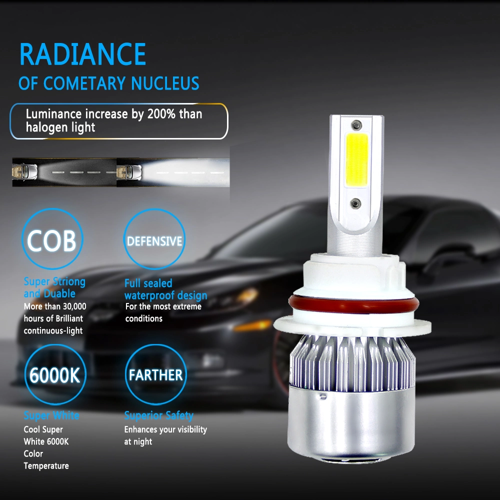 Wholesale Cheap 9004 Hb1 C6 LED Headlight Lamp Two Sides 72W 8000lm