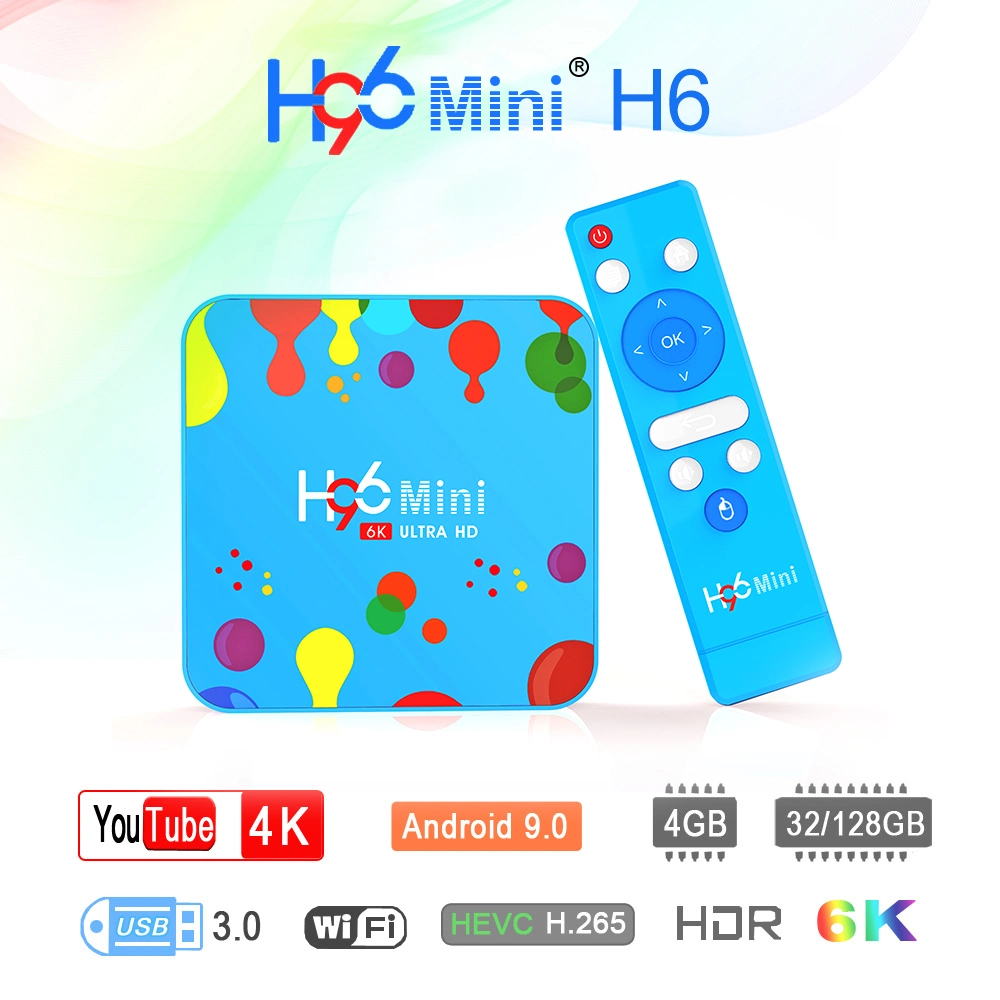 H96 Mini H6 Android 9.0 4GB 128GB Allwinner H6 Quad Core 6K 4K Smart TV Box
