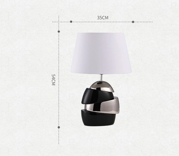 European Minimalist Ceramic Lamp City Model Apartment Style Bedroom Desk Bedside Lamp