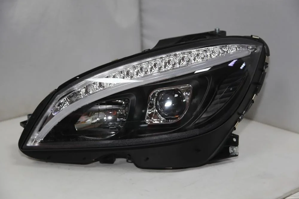 Mercedes-Benz W204 LED Head Lamp 2007 2008 2009 2010 2011 Headlight Front Lamps with Daytime Running Light