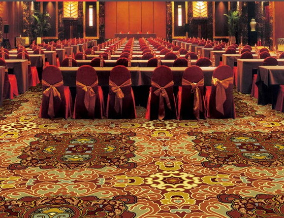 Hotel Hallway Carpet, Fireproofing Casino Style Axminster Carpet for Luxury Casino
