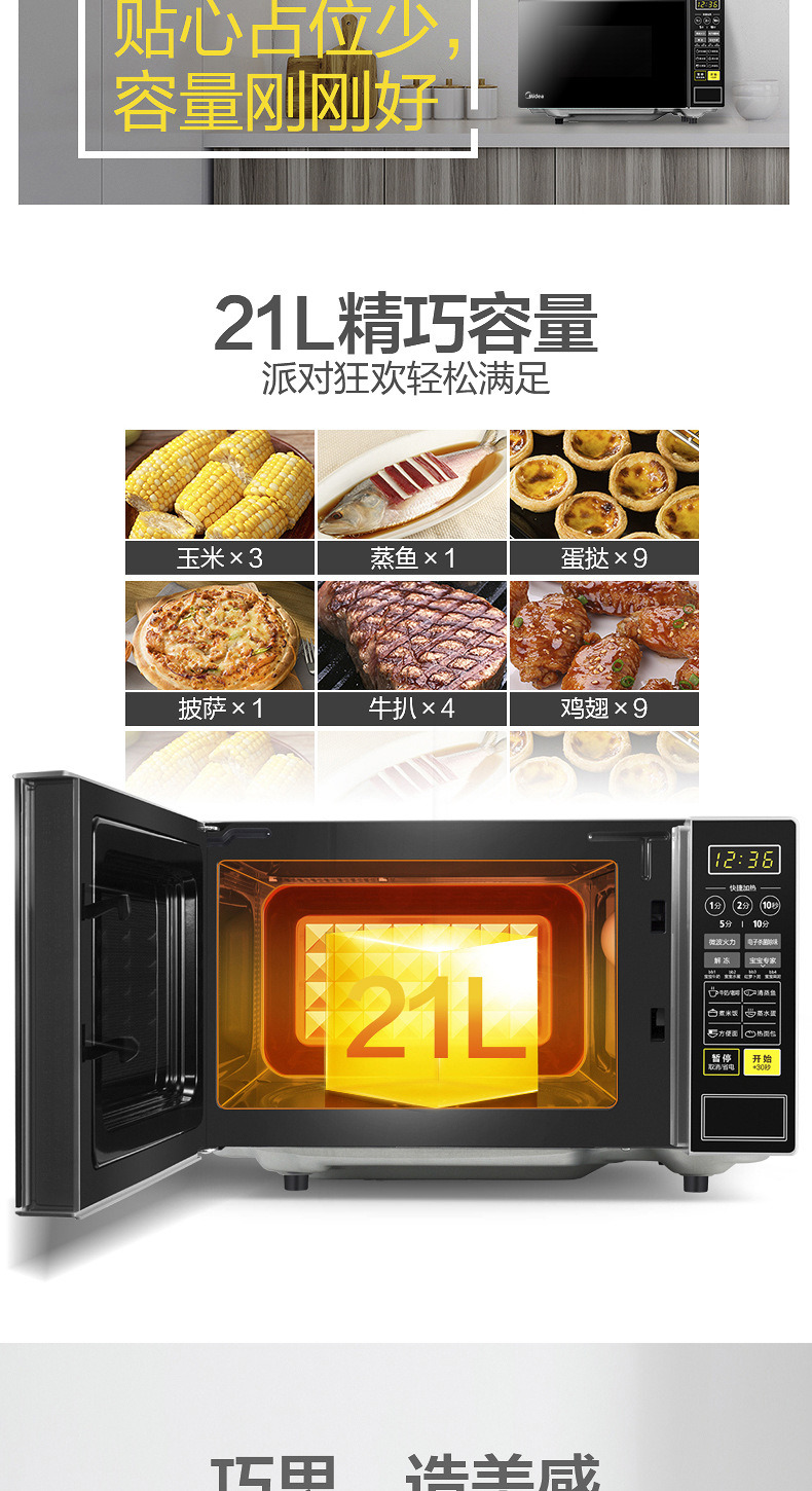Digital Control Commercial/Domestic Microwave Oven Designed for Convenience Stores