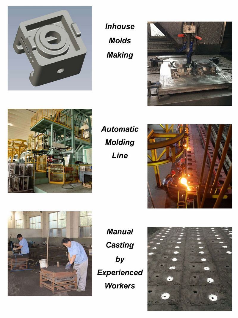 Grey / Gray / Ductile Iron Fittings CNC Machined Machinery Parts
