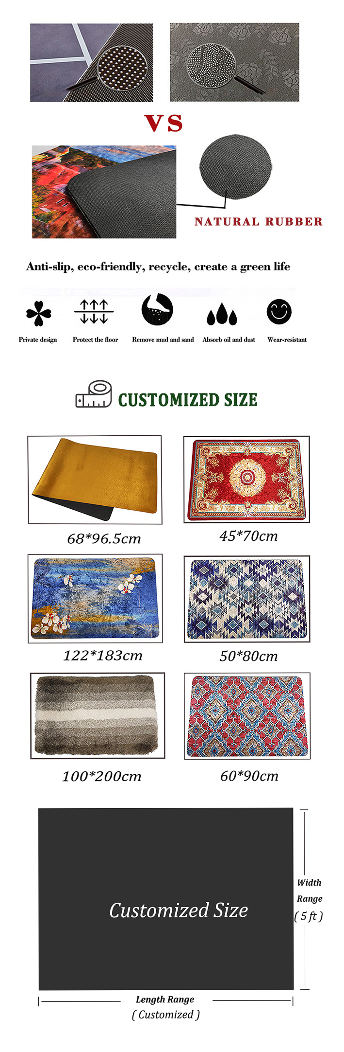 Home Living Room Polypropylene Large Floor Area Rug
