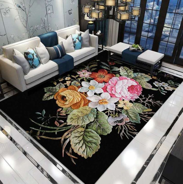 Living Room Soft Carpet Velvet Rugs Plush Carpets