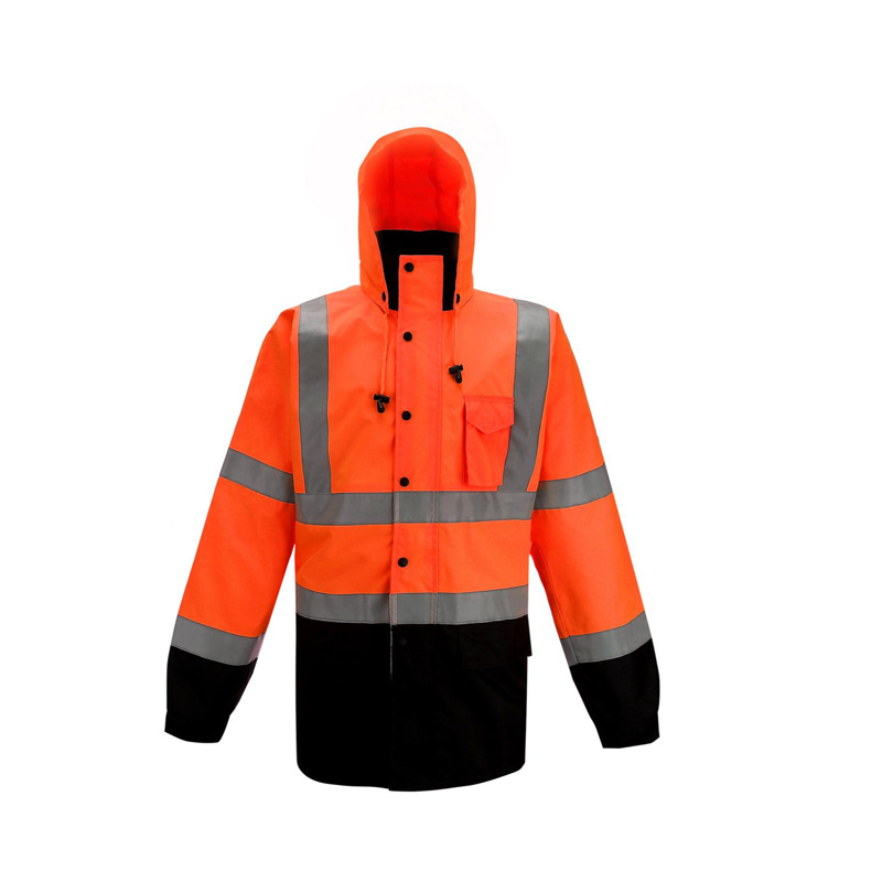 Roadway Workers Hi-Vis Waterproof Reflective Safety Raincoat Reflective Raincoat
