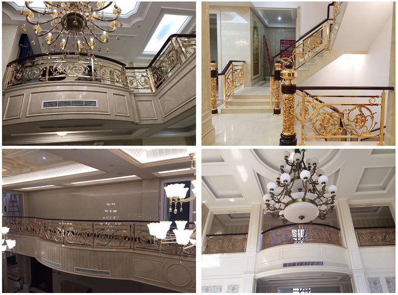 Indoor Aluminum Balustrade Systems for Hotel Lobby Decoration