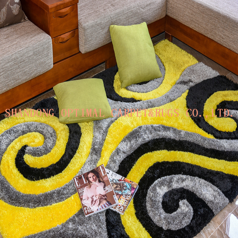 Bedroom/Sitting Room New Design 3D Floor Shaggy Carpet