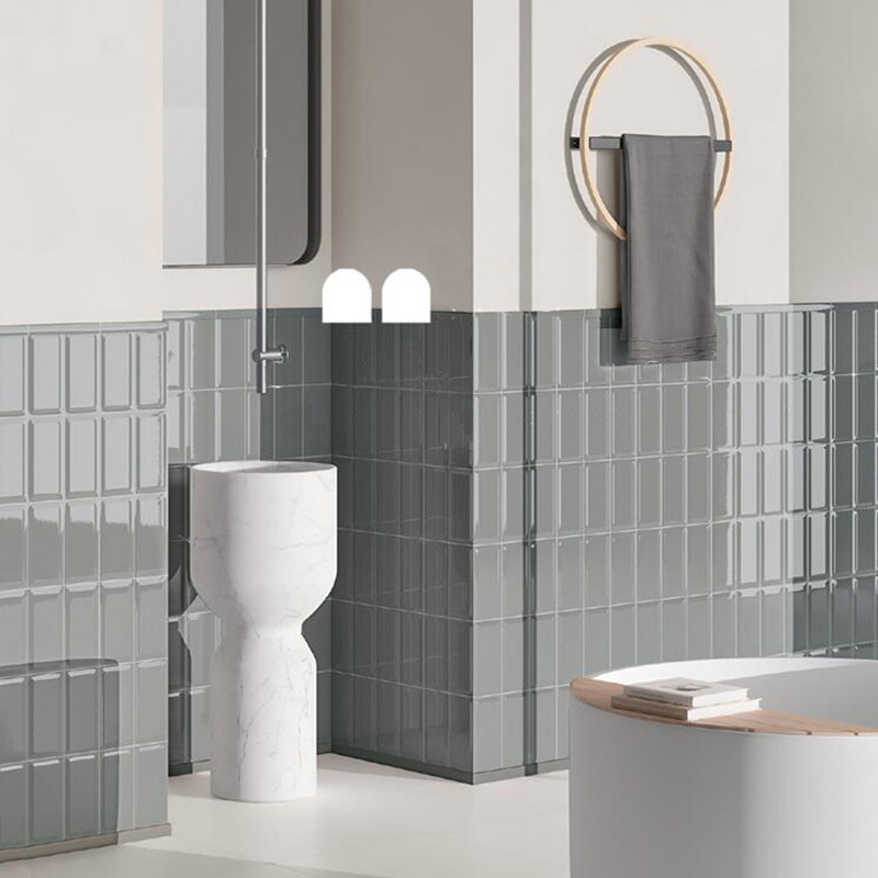 Nordic Gray Tiles Kitchen Toilet Wall Tiles Balcony Tiles Gray Metro Tiles