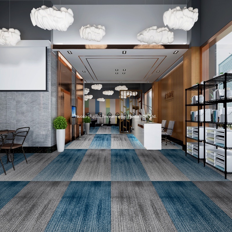 CF43W-Polyester Tufted Commercial Modular Carpet Tile with Anti-Bacterial Backing