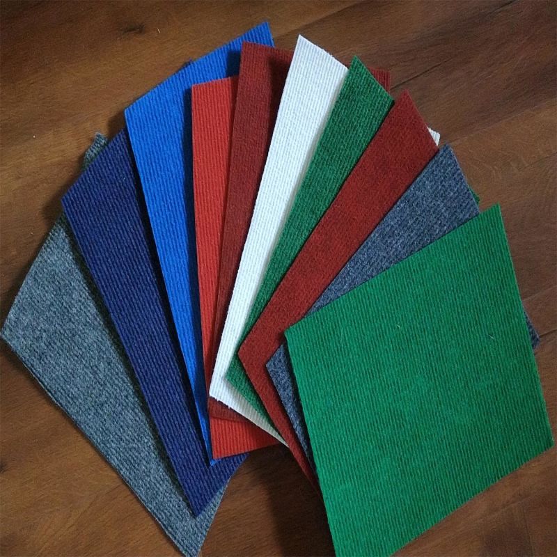 Needle Punched Nonwoven Ribbed Surface Carpet Exhibition Carpet