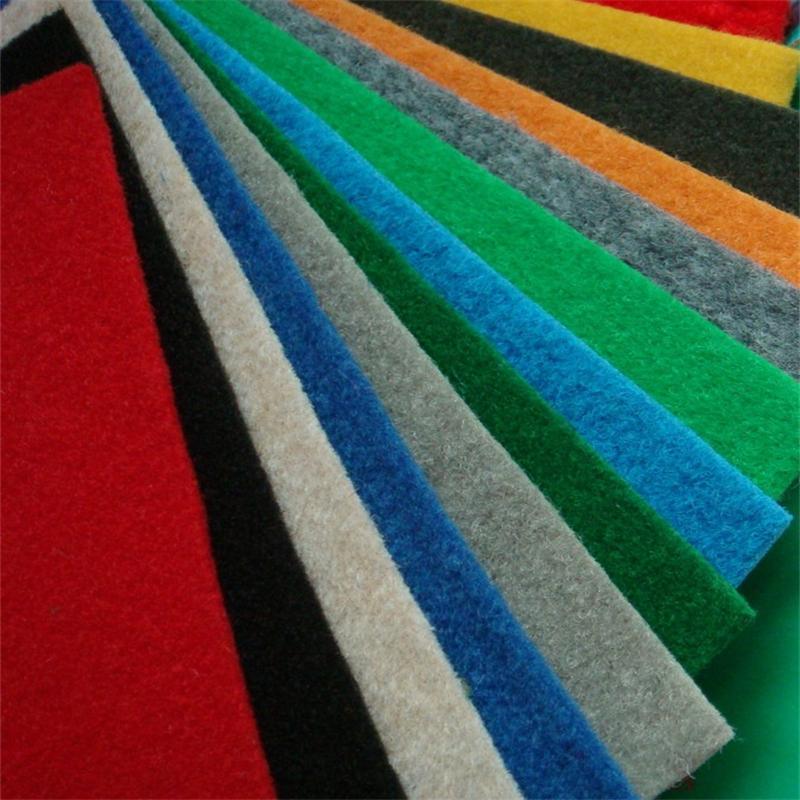 Red Nonwoven Needle Punched Soft Velour Carpet for Living Room