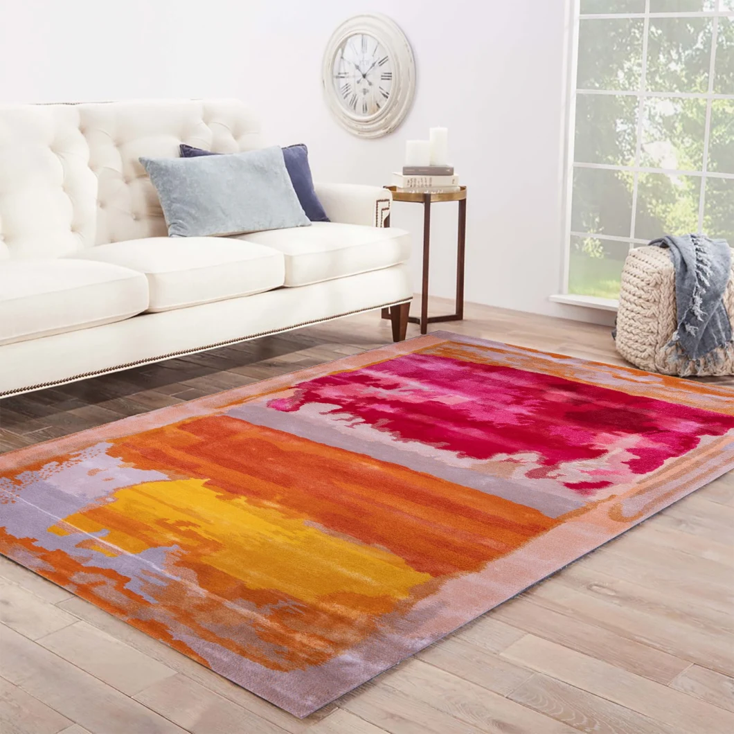 Colorful Silk Carpets and Rugs Mat Nice Design Floor Carpet Luxury Rug Banboo Rayon Viscose