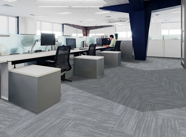 PP Surface PVC Backing 100X33.33cm Rectangle Carpet Commercial Hotel Home Office Carpet Tiles Corridor Carpet