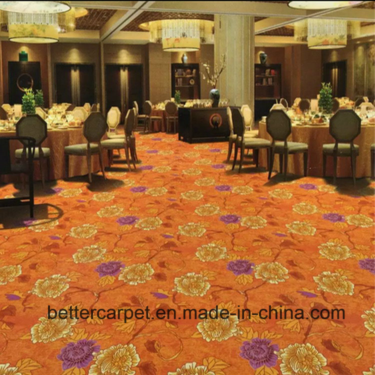 Luxury Hotel Corridor Hallway Floral Pattern Wilton Carpet