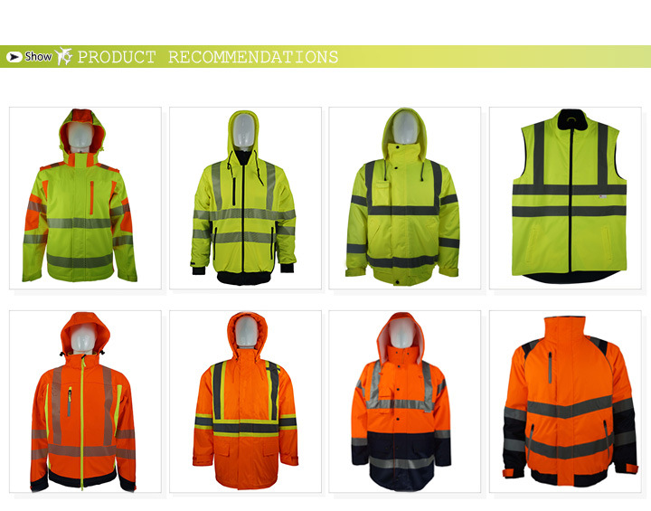 Hi-Vis Reflective Breathable Windproof Soil Release Safety Workwear for Workers and Road Administration