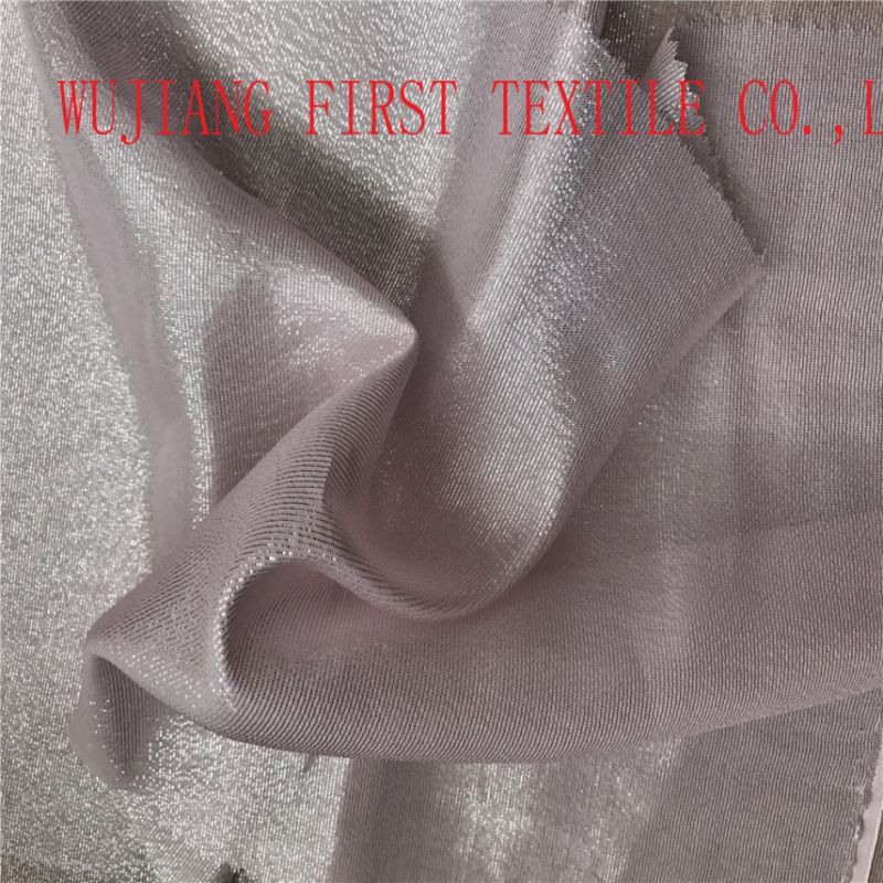 Silk Lurex Gerogette Fabric, Silk Metalic Fabric, Silk Lurex Fabric