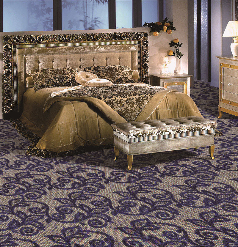 Flower Pattern Jacquard PP Nylon Wall to Wall Carpet Roll Commercial Hotel Home Office Carpet Roll Bedroom Carpet