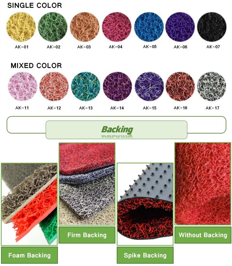 Anti Slip Competitive Price Coil Mat, Eco-Friendly PVC Coil Floor Mat