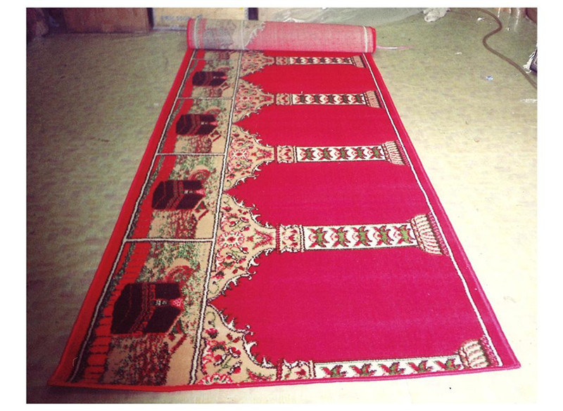 Modern Style Muslim Multi-Person Worship Carpet Thicken Wilton Polypropylene Prayer Blanket, Prayer Rug, Mosque Prayer Mat