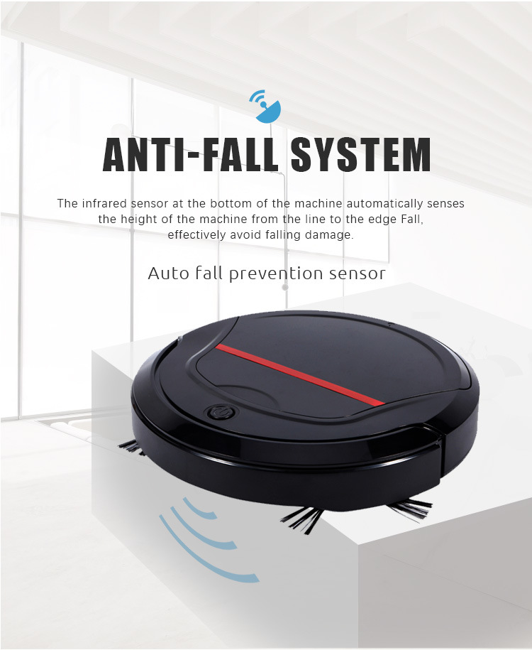 Newest Smart Robot Vacuum with USB Capacity for Pet Hair/Carpet
