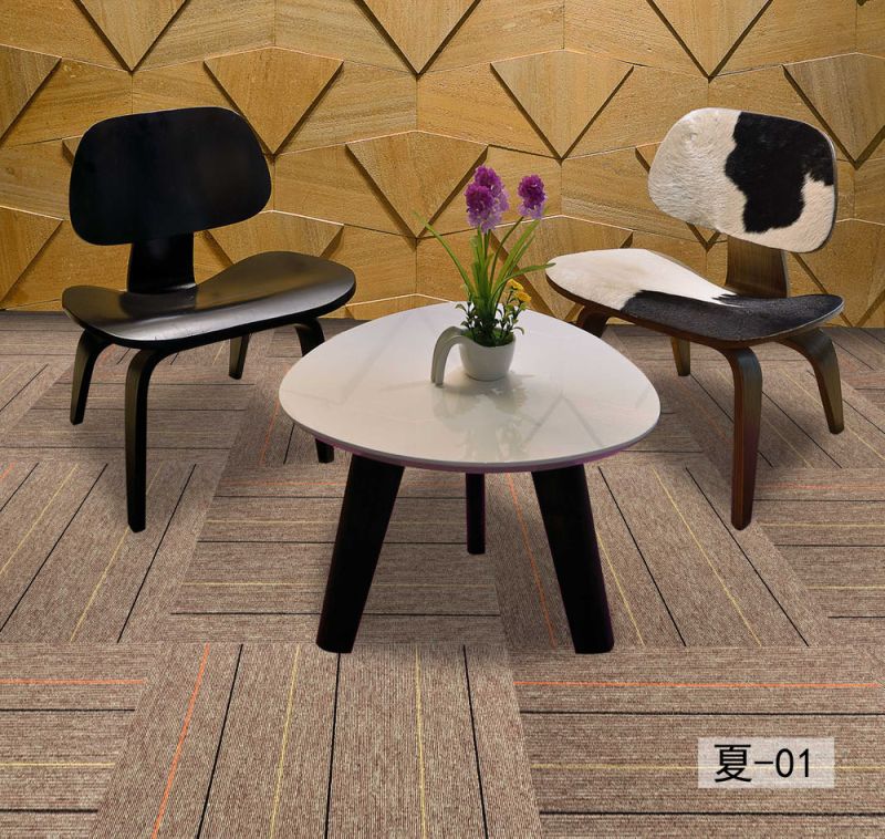 Peel and Stick Commercial Carpet Tile, Wrinkle-Resistant Exhibition Plush Carpet Tiles, Square Carpet Tiles Nylon Flooring Tile, Decorative Carpet Tiles