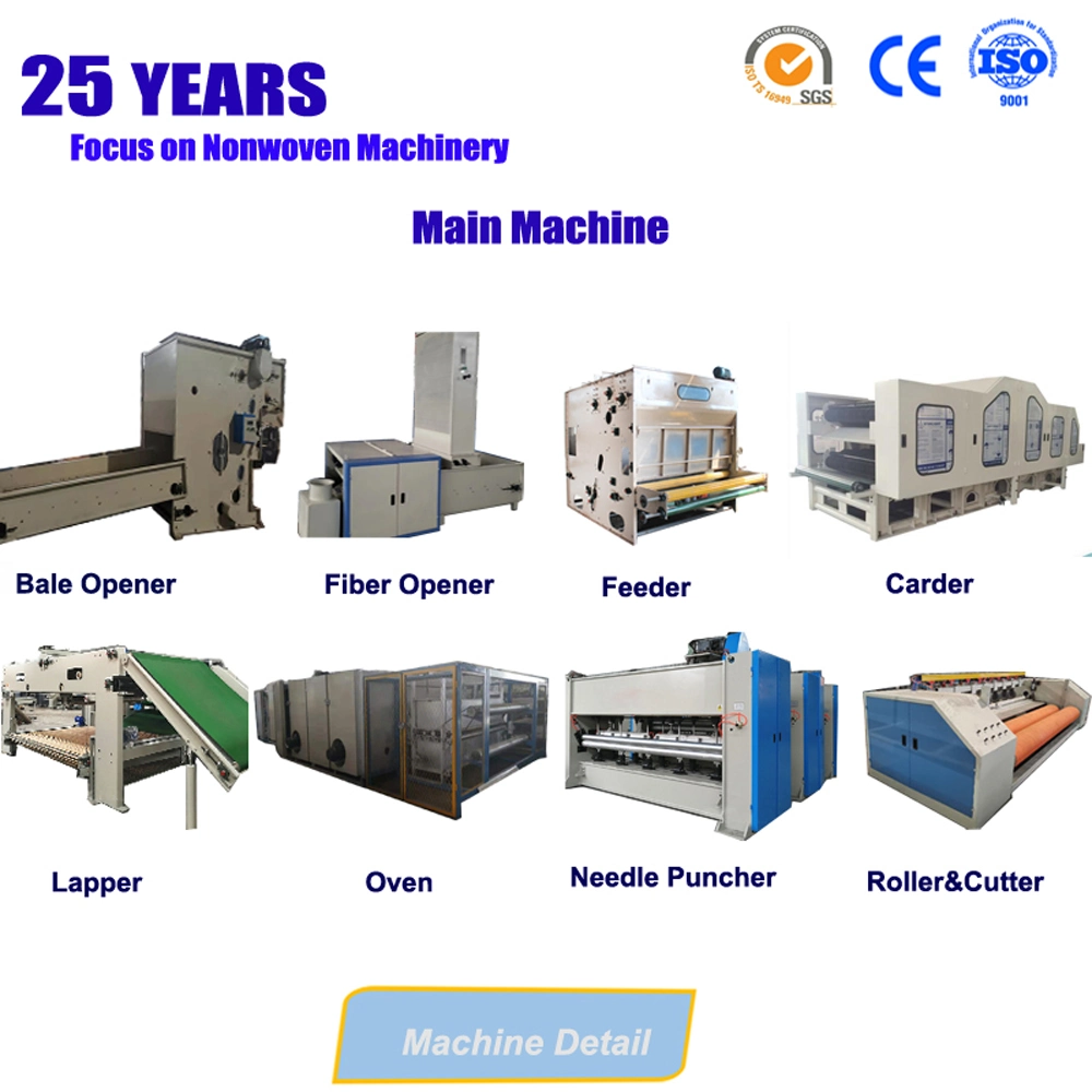 Factory Produce Non Woven Carpet Machine/Single Cylinder Double Doffer Textile Machinery/Carder