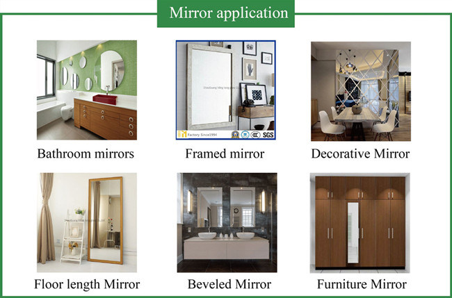 3-6mm Silver Mirror Bathroom Mirror Dressing Mirror Standing Mirror Room Mirror