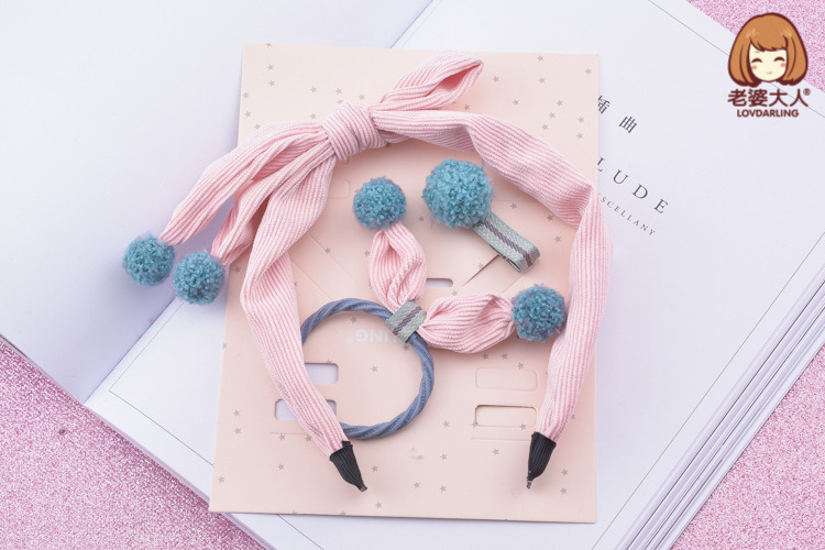 Fashion Children Hair Accessories Lovely Baby Girl Bowknot Headbands Hair Accessories Set