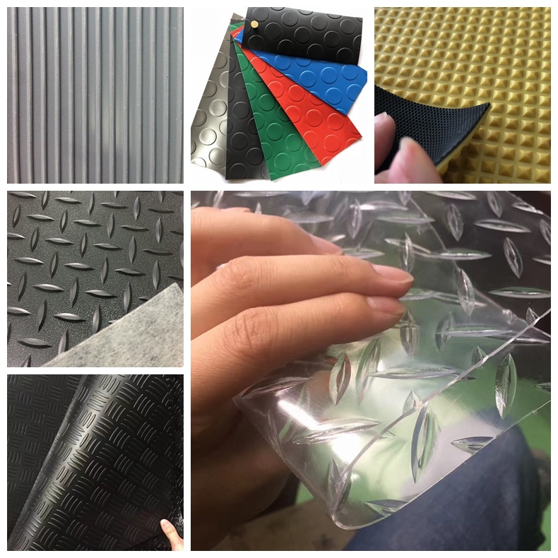 Anti-Slip PVC Mat in Rolls for Bus Bathroom Plastic Carpet Mat