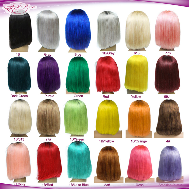 Wholesale Price Hand Made 1b Color Lace Bob Wig Straight