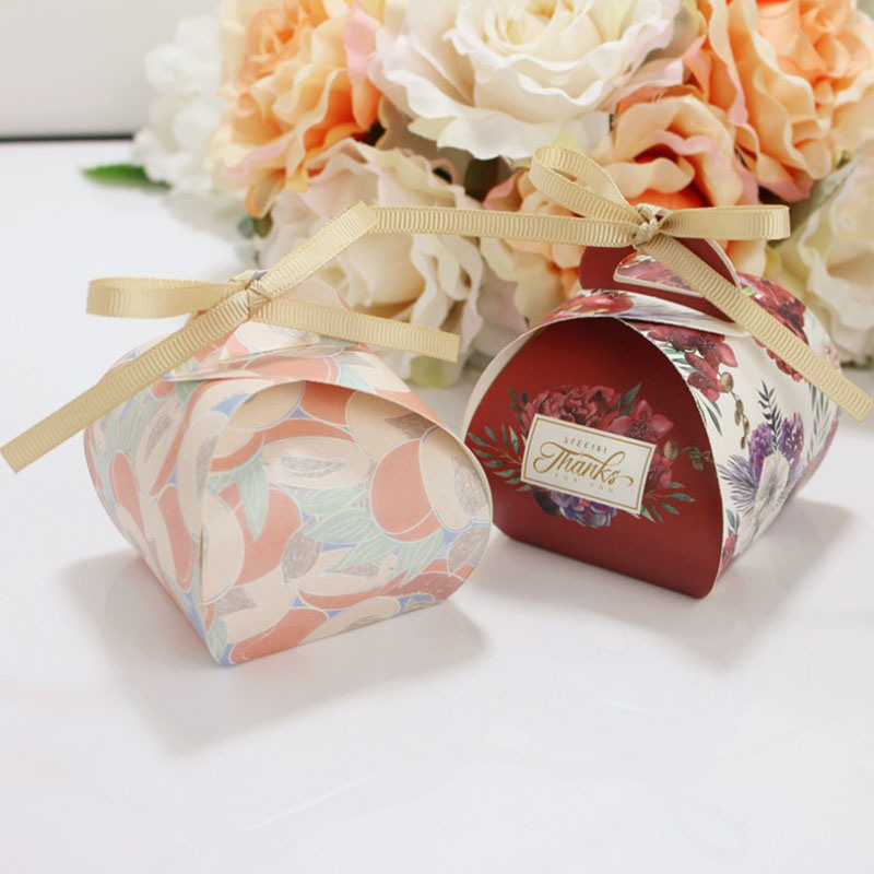 Paper Cake Box for Guests Wedding Party Goodies Box