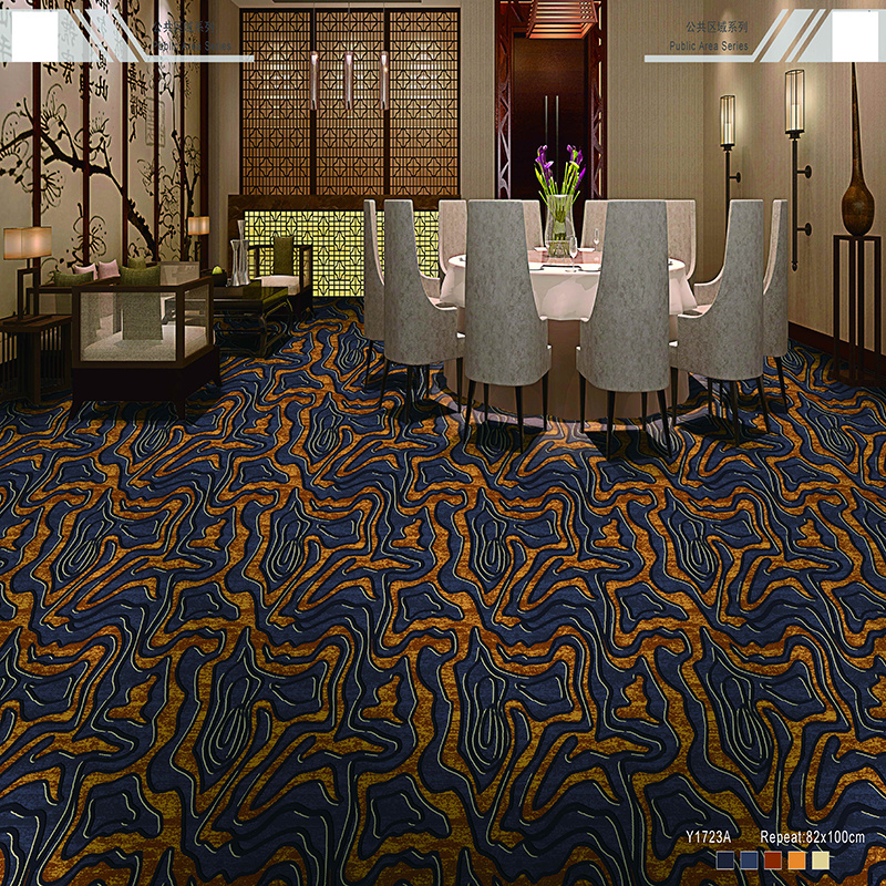 Nordic Carpet 80% Wool and 20% Nylon Carpet PP Backing Axminster Carpet for Hotel